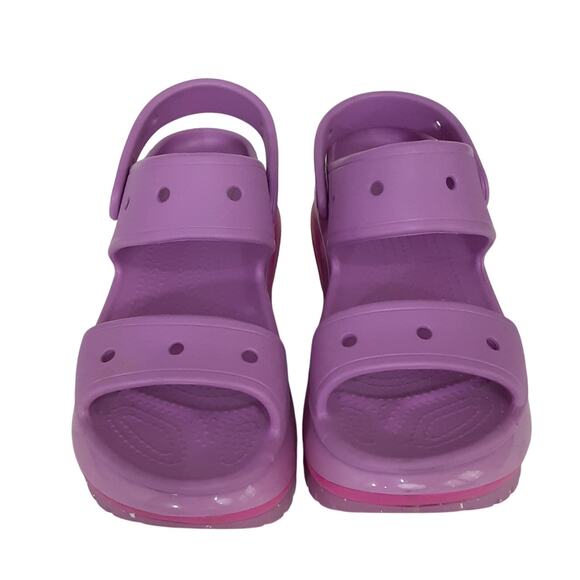 Crocs Mega Crush Sandals Bubble Purple Platform Chunky Slip On Womens 8 Retro - Picture 5 of 13